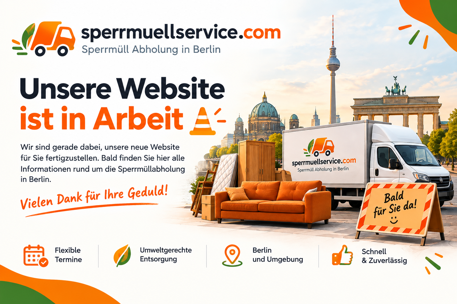 Sperrmuellservice.com – Sperrmüll Abholung in Berlin. Unsere Website ist in Arbeit.